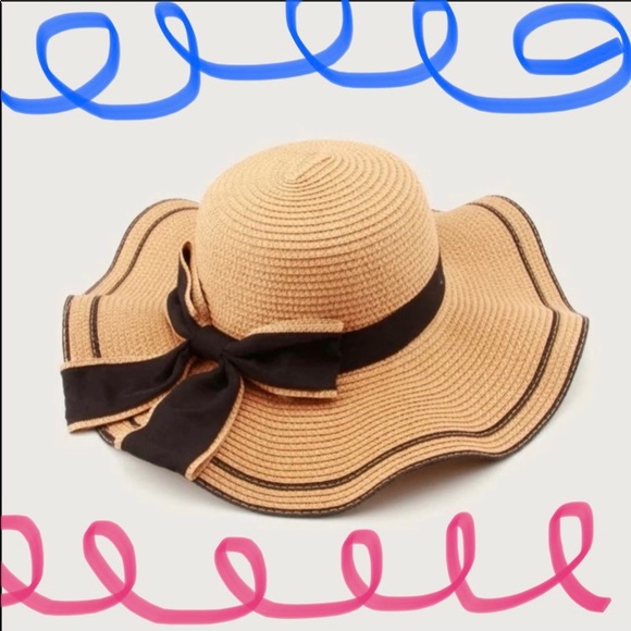 NEW Boutique! Black Ribbon Sun Hat - Picture 5 of 5